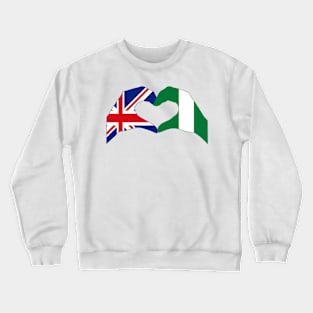 We Heart UK & Nigeria Patriot Flag Series Crewneck Sweatshirt